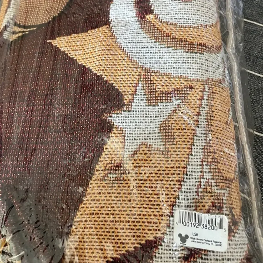 VTG DISNEY PARKS MICKEY MOUSE KNITTED THROW BLANKET 50’ by 60’ MADE IN‎ USA